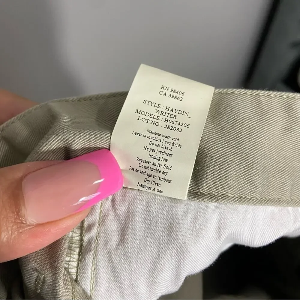 Theory Men’s Haydin Writer Straight Leg Cotton Button Fly Pants Size 29